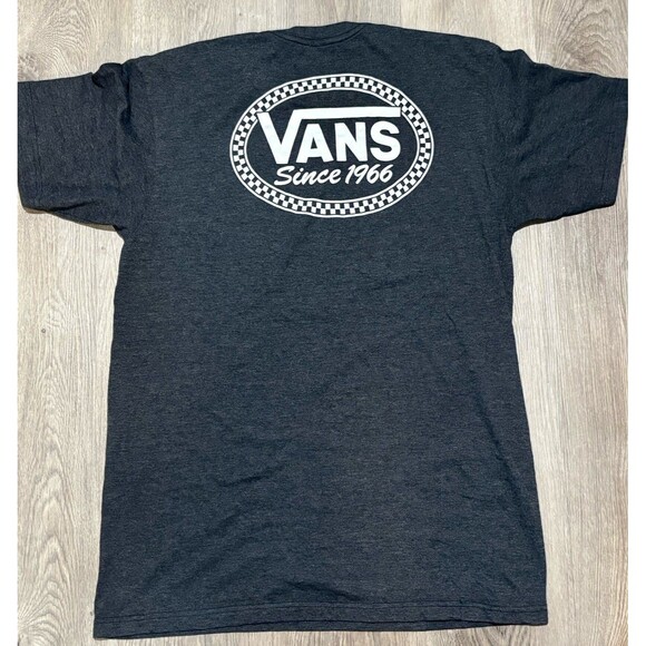 Vans Shirt Mens Large Dark Gray Short Sleeve Graphic Print Skater Casual Adult - Picture 6 of 6